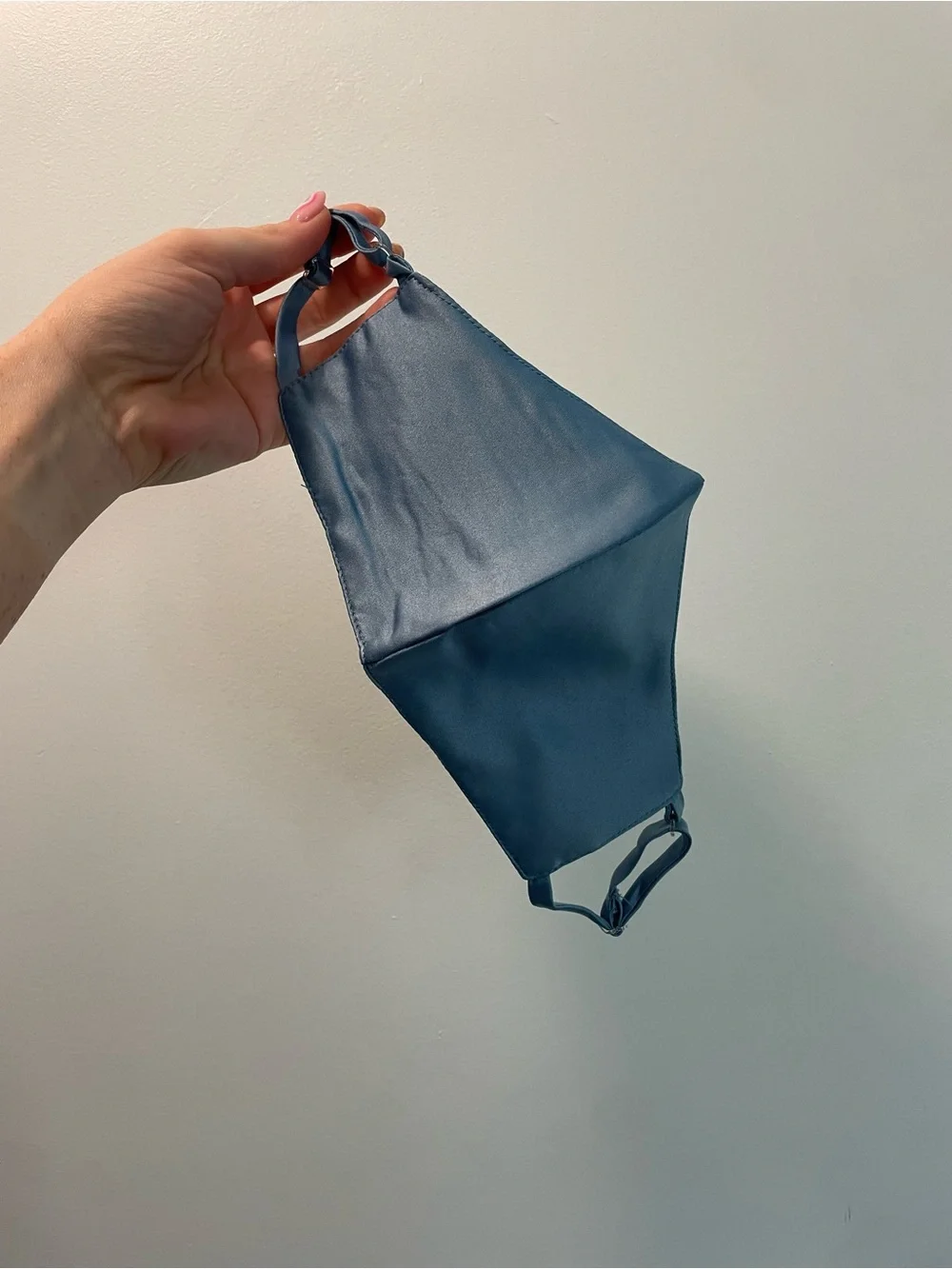 Silky Blue Satin Face Mask AZAZIE